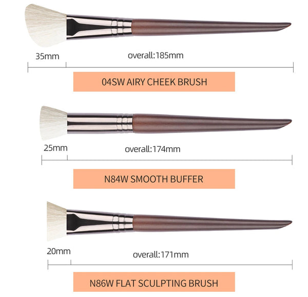 OVW Makeup Brushes Set Beauty Puff Sponge Egg Powder Kabuki Blush Concealer Eye Shadow Makeup Brush Kit NoirKiss