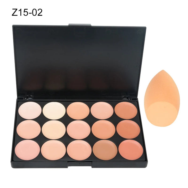 15 Colors Face Concealer Camouflage Cream Contour Palette Maquillaje Profesional Foundation Paleta Concealer NoirKiss