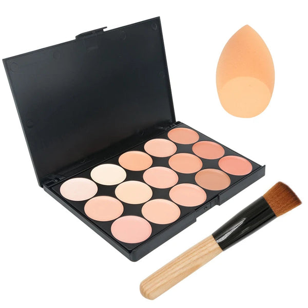 15 Colors Face Concealer Camouflage Cream Contour Palette Maquillaje Profesional Foundation Paleta Concealer NoirKiss