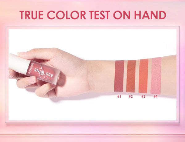 Wholesale FOCALLURE Liquid Blusher 4 Colour Natual Makeup Face Blush Long-lasting Make Up Hangover Red Wine Blush korean Makeup NoirKiss