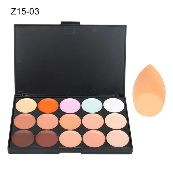 15 Colors Face Concealer Camouflage Cream Contour Palette Maquillaje Profesional Foundation Paleta Concealer NoirKiss