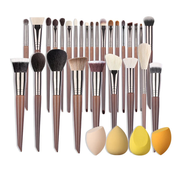 OVW Makeup Brushes Set Beauty Puff Sponge Egg Powder Kabuki Blush Concealer Eye Shadow Makeup Brush Kit NoirKiss