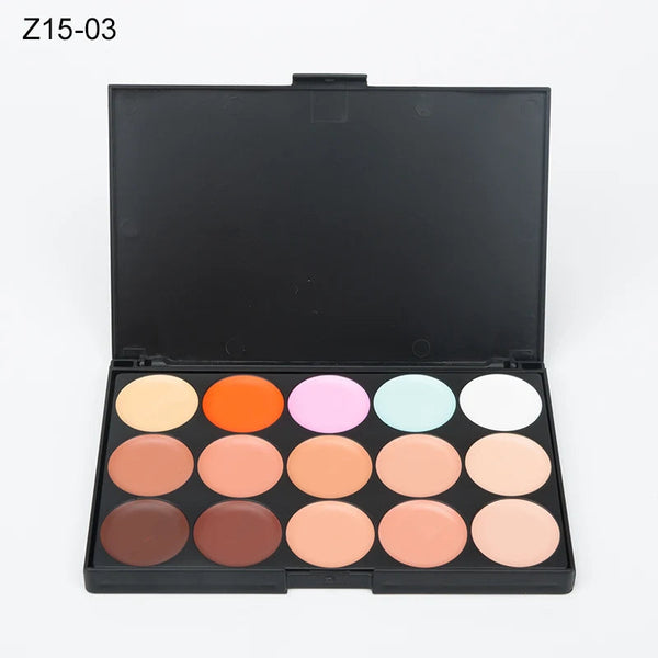 15 Colors Face Concealer Camouflage Cream Contour Palette Maquillaje Profesional Foundation Paleta Concealer NoirKiss