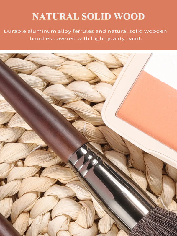 OVW Makeup Brushes Set Beauty Puff Sponge Egg Powder Kabuki Blush Concealer Eye Shadow Makeup Brush Kit NoirKiss