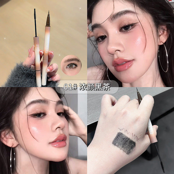 Zvev 立體雙頭眉筆，易於上色，快速持久，自然雙頭設計 NoirKiss