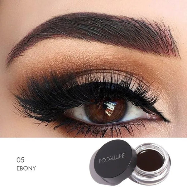 Focallure Eyebrow Gel Waterproof Liquid Eyebrow Cream Eye Cosmetics Long Lasting Eye Brow Makeup Set Plus Brush NoirKiss