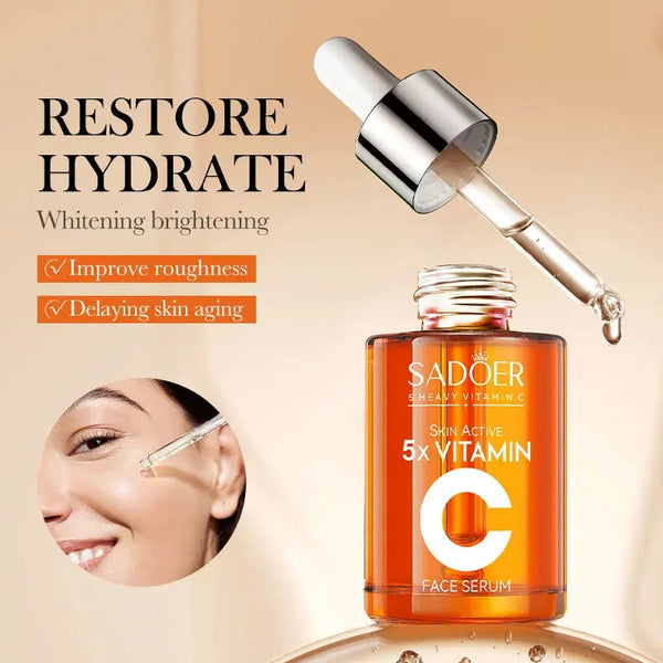 Vitamin C Hydrating Serum 5 Functions Facial Moisturizing Repair Essence Facial Shrink Pores Brightning Korean SkinCare Products NoirKiss