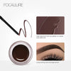 Focallure Eyebrow Gel Waterproof Liquid Eyebrow Cream Eye Cosmetics Long Lasting Eye Brow Makeup Set Plus Brush NoirKiss