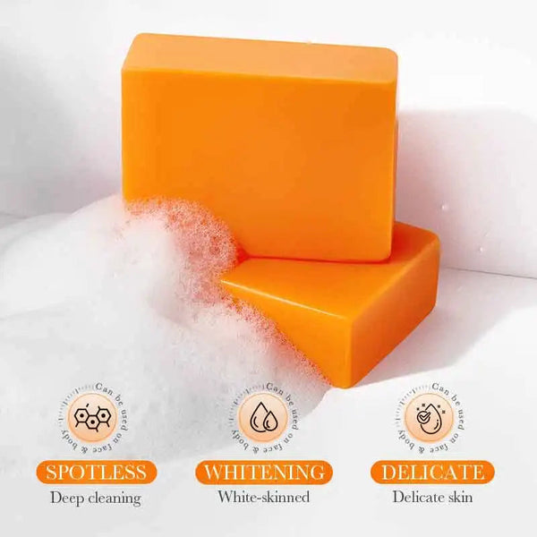 Handmade Whitening Soap Skin Care Deep Cleaning Moisturizing Cleansing Essential Temperate Soap Brighten Skin Kojic Acid Soap NoirKiss