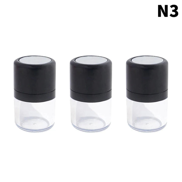 Portable Loose Powder Box With Mirror Travel Powder Case With Mushroom Sponge Puff Cosmetic Case Blusher Powder Jar Container NoirKiss