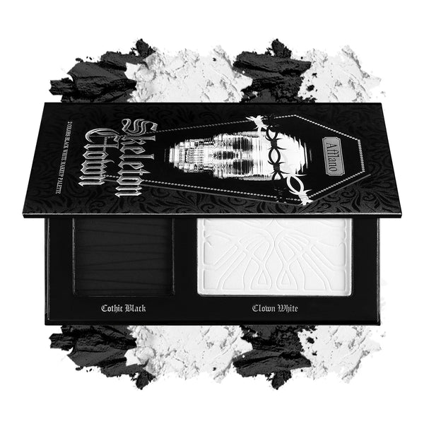 Goth Eyeshadow Palette 6 Color ,Black White Blue Pink Red Green Eyes for Halloween Makeup , High-Pigment Face Paint, Cosplay NoirKiss