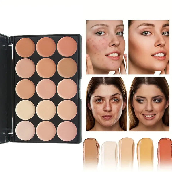 15 Colors Face Concealer Camouflage Cream Contour Palette Maquillaje Profesional Foundation Paleta Concealer NoirKiss