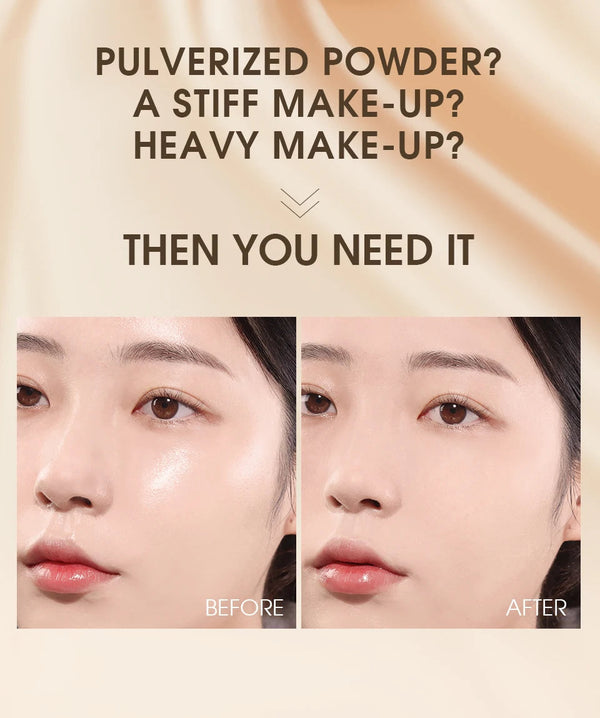 O.TWO.O Face Setting Powder Super Fine Powder Texture Oil-Control 3 Colors Matte Smooth Finish Concealer Makeup Pressed Powder NoirKiss