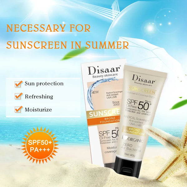 Disaar Facial Body Sunscreen Whitening Cream Sunblock Skin Protective Cream Anti-Aging Oil-control Moisturizing SPF 50 Face Skin NoirKiss