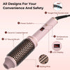 1.5 Inch Hair Curling Iron Brush Ceramic Thermal Brush Heated Round Brush Hair Electric Heating Brush Electric Hair Curler Comb NoirKiss
