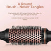 1.5 Inch Hair Curling Iron Brush Ceramic Thermal Brush Heated Round Brush Hair Electric Heating Brush Electric Hair Curler Comb NoirKiss
