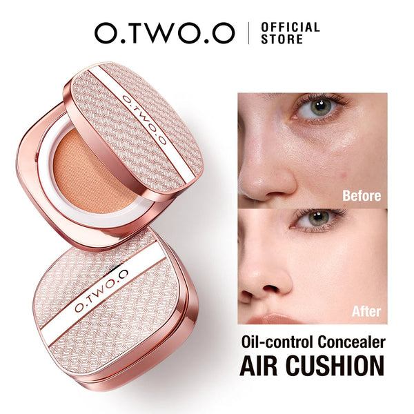 O.TWO.O Air Cushion BB Cream Matte Finish Waterproof Non-stick Long-lasting Oil-control Cushion Compact With Puff Face Makeup NoirKiss