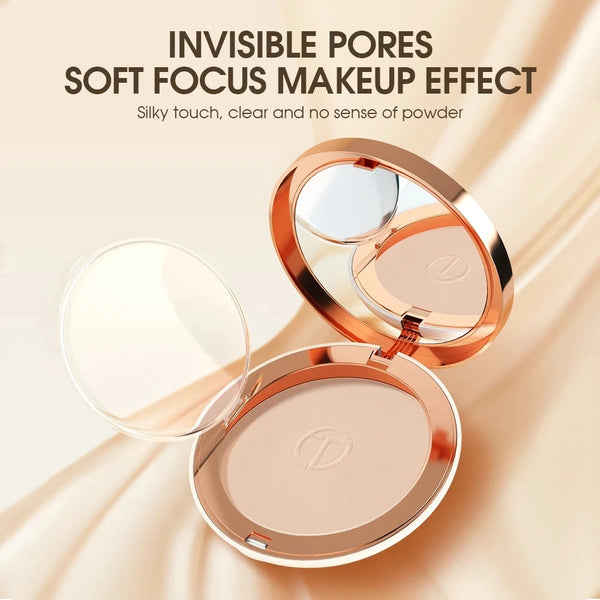 O.TWO.O Face Setting Powder Super Fine Powder Texture Oil-Control 3 Colors Matte Smooth Finish Concealer Makeup Pressed Powder NoirKiss
