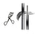 Washable Metal Mascara with Eyelash Curler Iron Wand Mascara Small Brush Head Mascara Long-Lasting and Smudge-Free NoirKiss