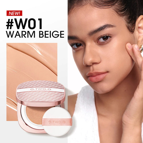 O.TWO.O Air Cushion BB Cream Matte Finish Waterproof Non-stick Long-lasting Oil-control Cushion Compact With Puff Face Makeup NoirKiss
