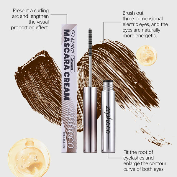 Zephoco Lengthening Eyelash Mascara Vitamin E Eyelash Extensions Waterproof and Sweat Proof Makeup Volume Eyelash Mascara 3.2g NoirKiss