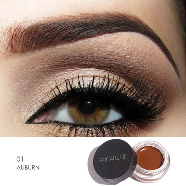 Focallure Eyebrow Gel Waterproof Liquid Eyebrow Cream Eye Cosmetics Long Lasting Eye Brow Makeup Set Plus Brush NoirKiss