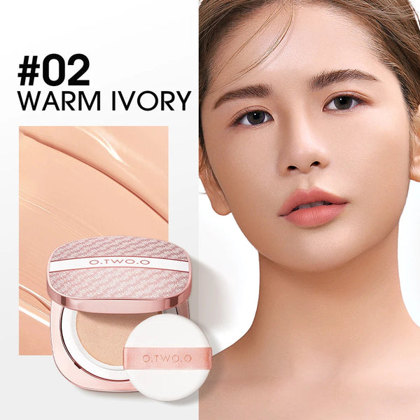 O.TWO.O Air Cushion BB Cream Matte Finish Waterproof Non-stick Long-lasting Oil-control Cushion Compact With Puff Face Makeup NoirKiss