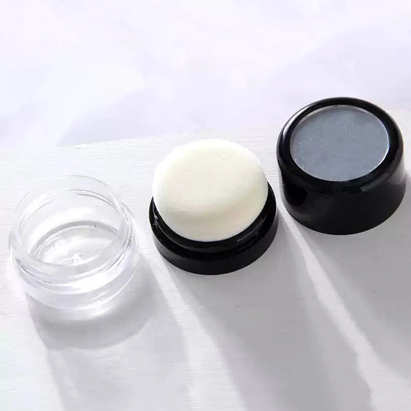 Portable Loose Powder Box With Mirror Travel Powder Case With Mushroom Sponge Puff Cosmetic Case Blusher Powder Jar Container NoirKiss