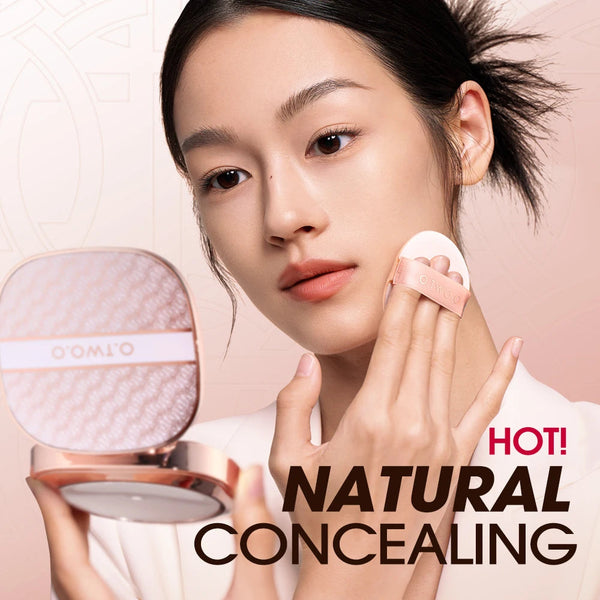 O.TWO.O Air Cushion BB Cream Matte Finish Waterproof Non-stick Long-lasting Oil-control Cushion Compact With Puff Face Makeup NoirKiss
