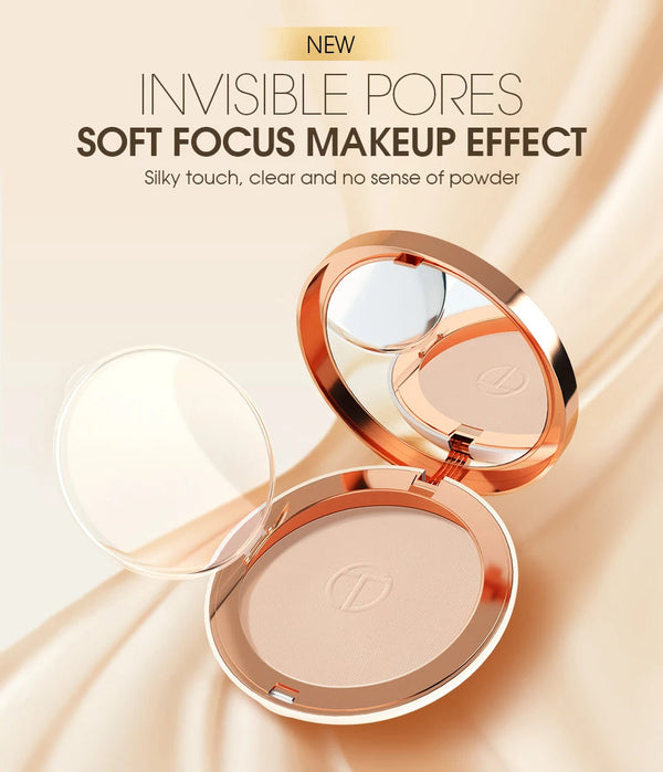 O.TWO.O Face Setting Powder Super Fine Powder Texture Oil-Control 3 Colors Matte Smooth Finish Concealer Makeup Pressed Powder NoirKiss