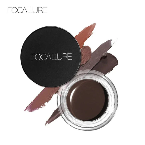 Focallure Eyebrow Gel Waterproof Liquid Eyebrow Cream Eye Cosmetics Long Lasting Eye Brow Makeup Set Plus Brush NoirKiss