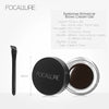 Focallure Eyebrow Gel Waterproof Liquid Eyebrow Cream Eye Cosmetics Long Lasting Eye Brow Makeup Set Plus Brush NoirKiss