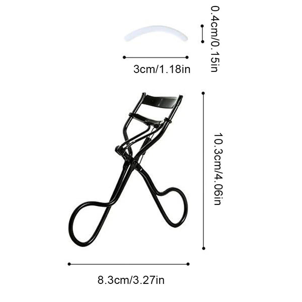 Washable Metal Mascara with Eyelash Curler Iron Wand Mascara Small Brush Head Mascara Long-Lasting and Smudge-Free NoirKiss