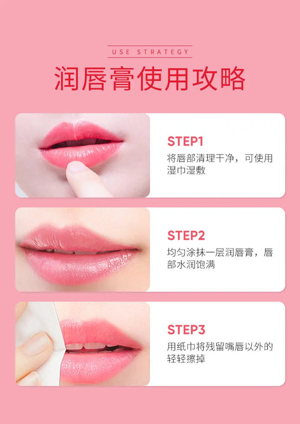 BIOAQUA 天然蘆薈保濕潤唇膏 無色 改善唇紋 女士冬季唇部護理 1支裝 NoirKiss