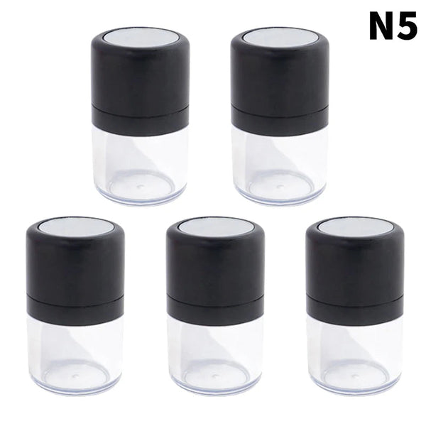 Portable Loose Powder Box With Mirror Travel Powder Case With Mushroom Sponge Puff Cosmetic Case Blusher Powder Jar Container NoirKiss