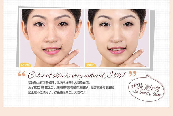 BIOAQUA Natural BB Cream Makeup CC Brighten Concealer Oil-control Refreshing Segregation Base Cosmetics Whitening Moisturizing NoirKiss