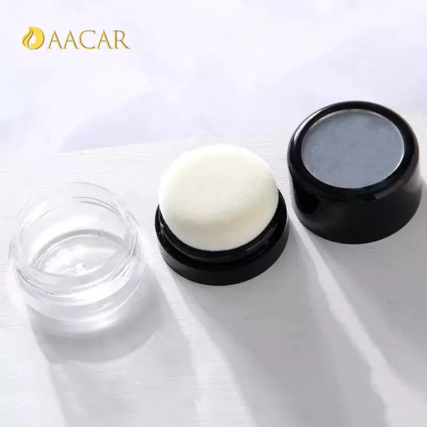 Portable Loose Powder Box With Mirror Travel Powder Case With Mushroom Sponge Puff Cosmetic Case Blusher Powder Jar Container NoirKiss