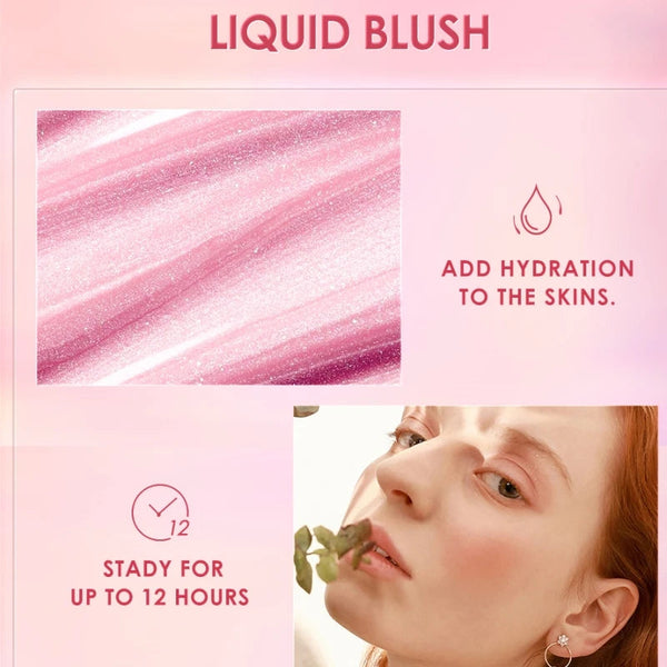 Wholesale FOCALLURE Liquid Blusher 4 Colour Natual Makeup Face Blush Long-lasting Make Up Hangover Red Wine Blush korean Makeup NoirKiss