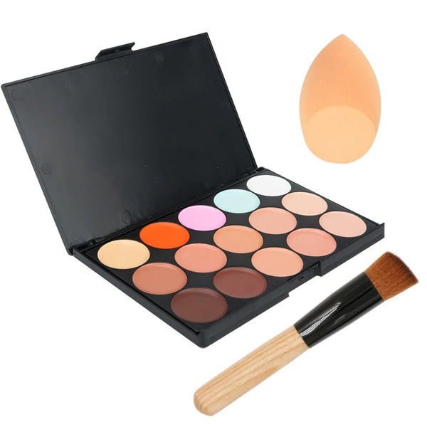 15 Colors Face Concealer Camouflage Cream Contour Palette Maquillaje Profesional Foundation Paleta Concealer NoirKiss