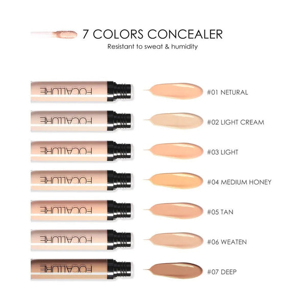 Wholesale FOCALLURE 7 Colors Face Concealer Waterproof Full Coverage Moisturizing Smooth Liquid Foundation Makeup Cosmetics NoirKiss