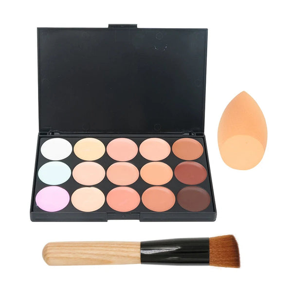 15 Colors Face Concealer Camouflage Cream Contour Palette Maquillaje Profesional Foundation Paleta Concealer NoirKiss