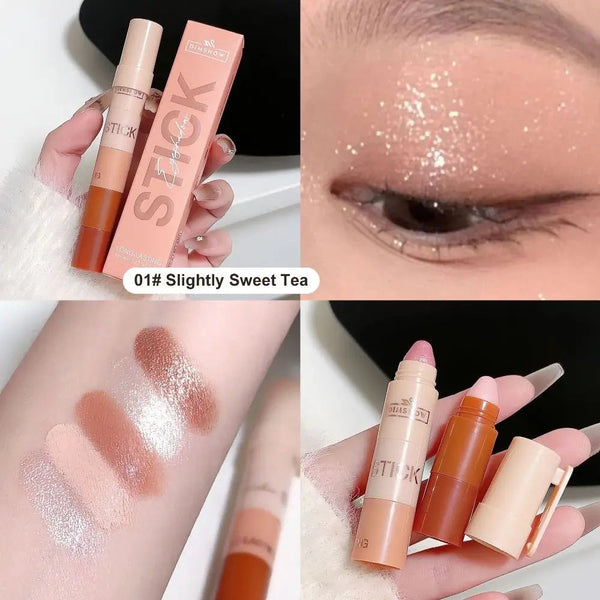 New 5 in 1 Eyeshadow Pencil Waterproof Highly Pigmented Eyeshadow Crayon Long Lasting Moisturizing Eyeshadow Stick Women NoirKiss