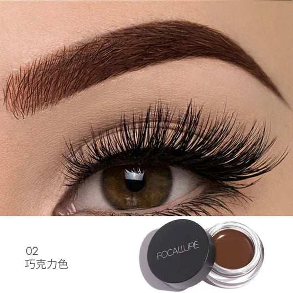 Focallure Eyebrow Gel Waterproof Liquid Eyebrow Cream Eye Cosmetics Long Lasting Eye Brow Makeup Set Plus Brush NoirKiss