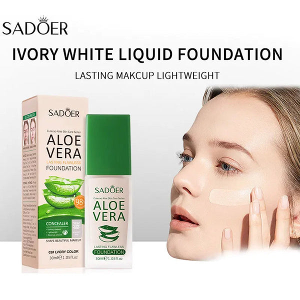 SADOER 蘆薈無瑕粉底液 - 持久不脫妝，不卡粉控油 NoirKiss