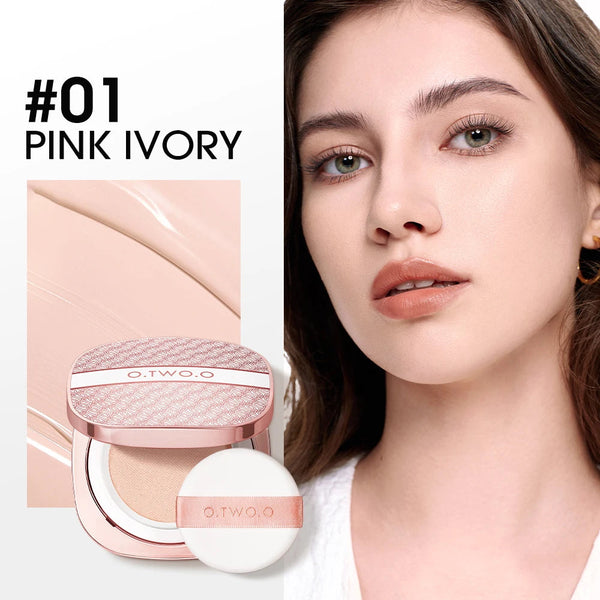 O.TWO.O Air Cushion BB Cream Matte Finish Waterproof Non-stick Long-lasting Oil-control Cushion Compact With Puff Face Makeup NoirKiss