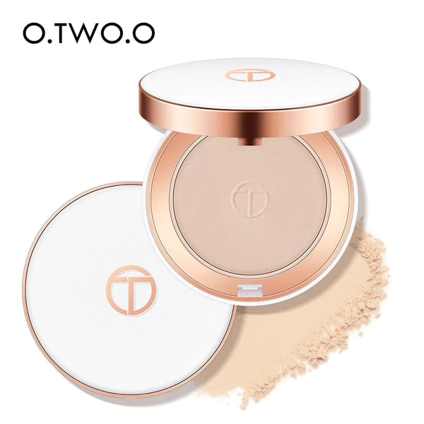 O.TWO.O Face Setting Powder Super Fine Powder Texture Oil-Control 3 Colors Matte Smooth Finish Concealer Makeup Pressed Powder NoirKiss