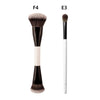 F4 Dual-Ended Foundation Face Brush Double-ended Powder Blush Contour and Eyeshadow Concealer Makeup Brushes NoirKiss