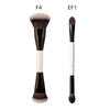 F4 Dual-Ended Foundation Face Brush Double-ended Powder Blush Contour and Eyeshadow Concealer Makeup Brushes NoirKiss