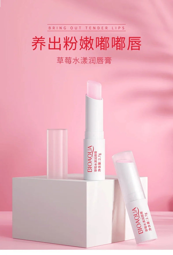 BIOAQUA 天然蘆薈保濕潤唇膏 無色 改善唇紋 女士冬季唇部護理 1支裝 NoirKiss