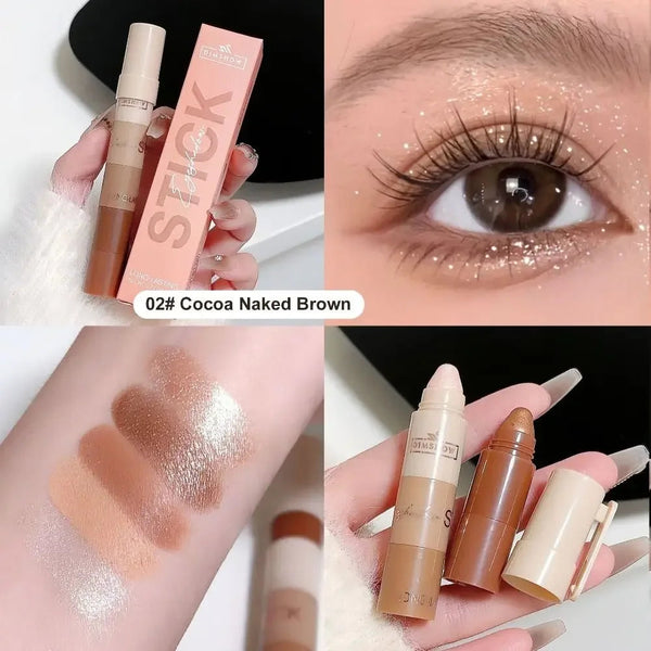 New 5 in 1 Eyeshadow Pencil Waterproof Highly Pigmented Eyeshadow Crayon Long Lasting Moisturizing Eyeshadow Stick Women NoirKiss